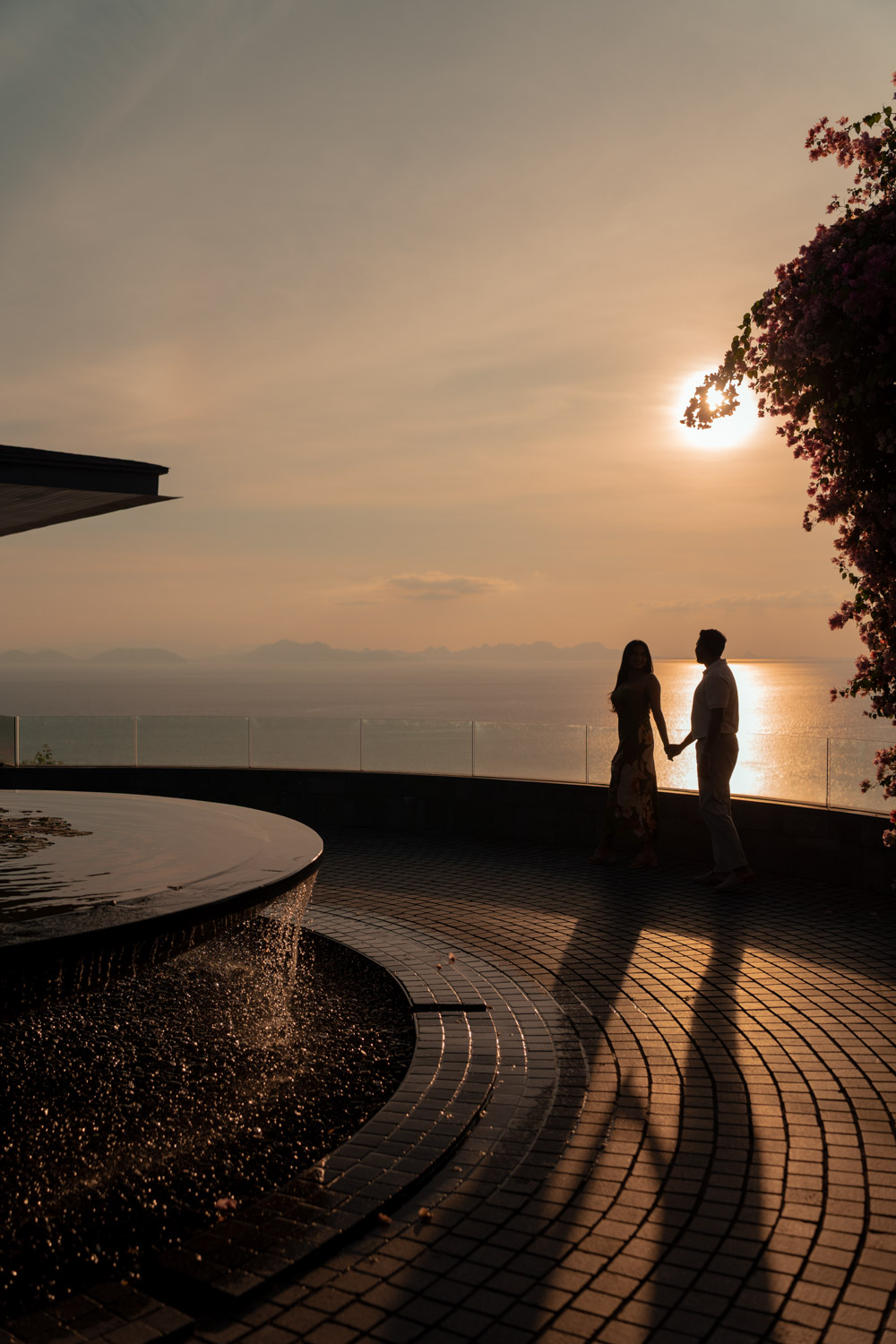 Couple walking unposed after their ceremony on Koh Samui